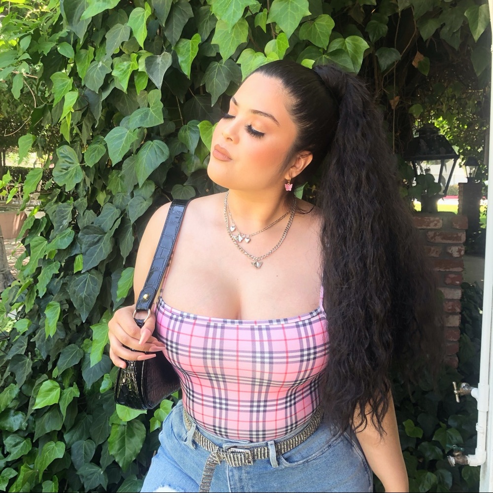 Plaid bodysuit